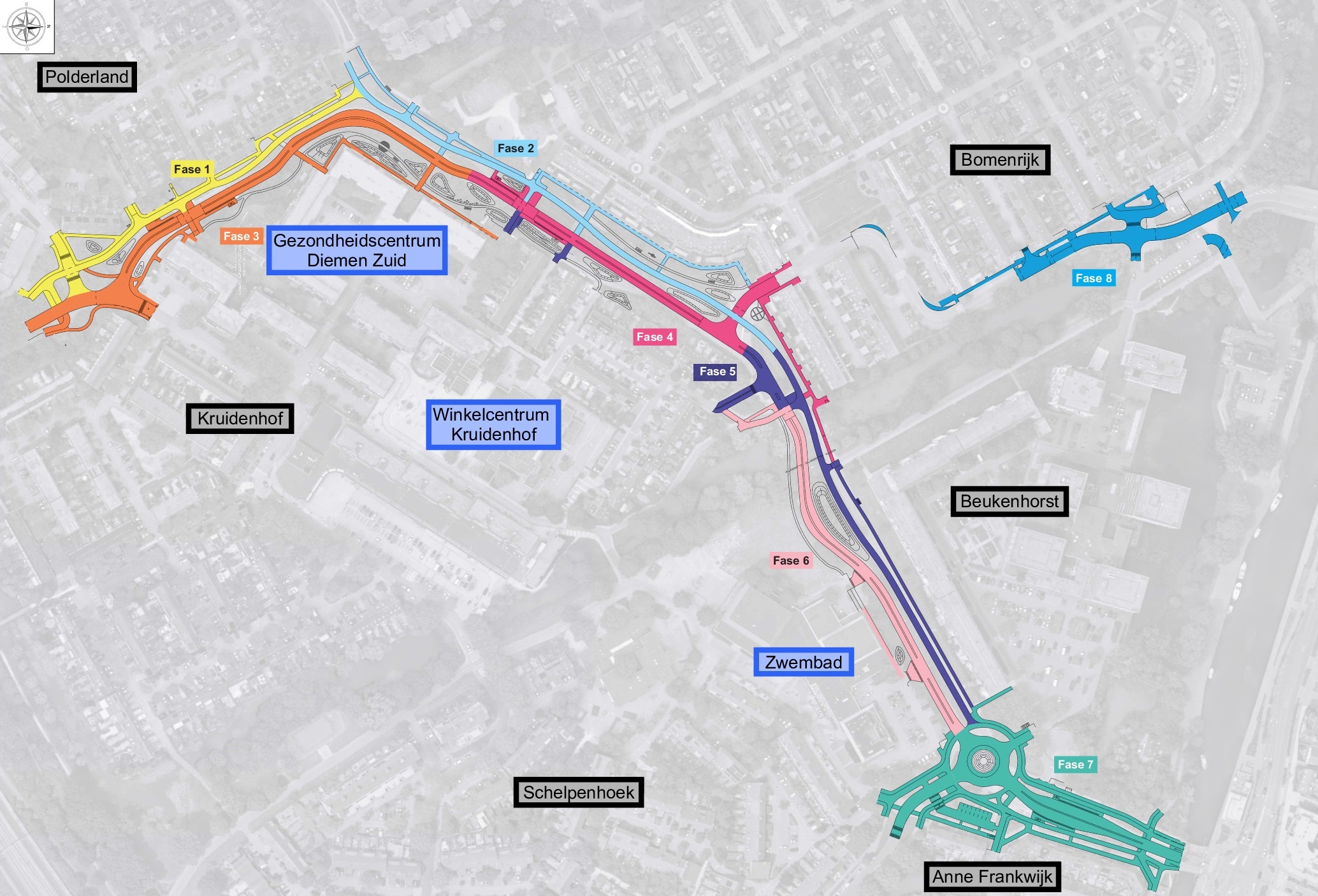 Fasering-verkeersstructuur-Diemen-Zuid