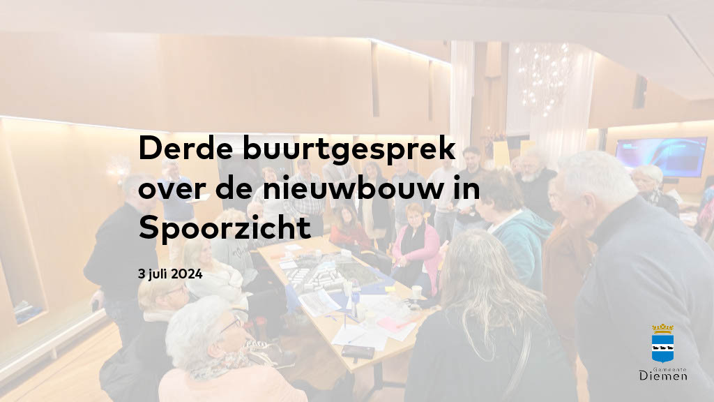 Dia 1 opening presentatie buurtgesprek nieuwbouw Spoorzicht 