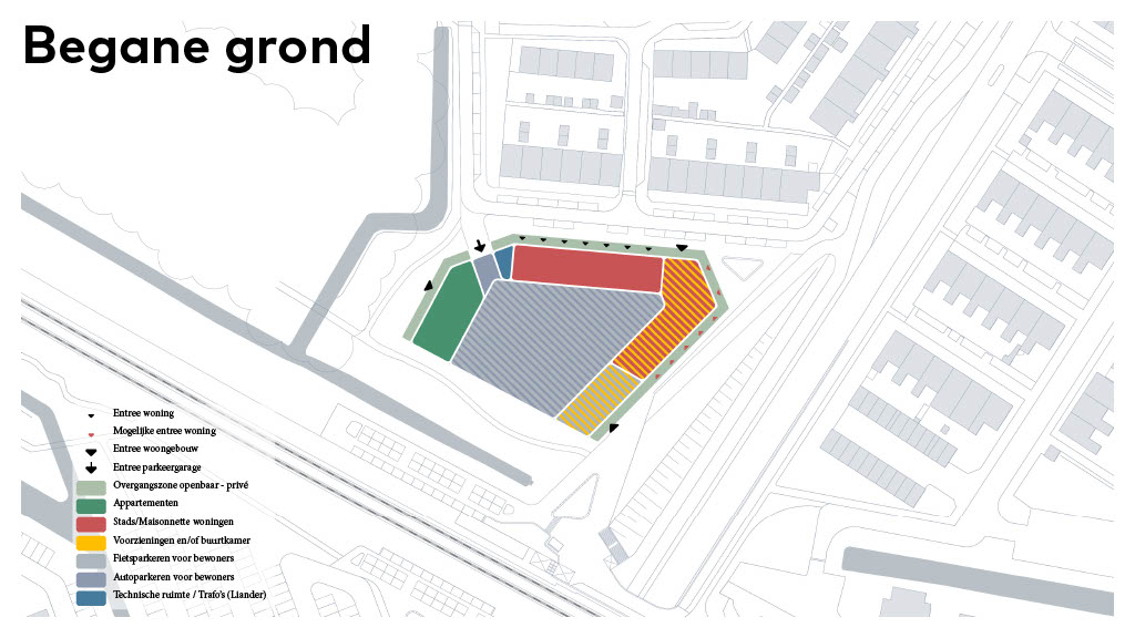 Dia 15 indeling begane grond nieuwbouw Spoorzicht