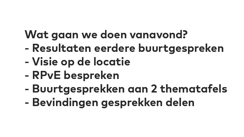 Dia 2 inhoud programma presentatie nieuwbouw Spoorzicht