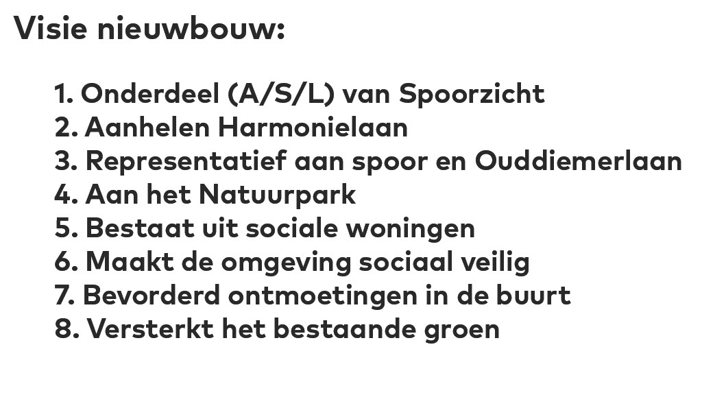 Dia 7 visie nieuwbouw Spoorzicht 