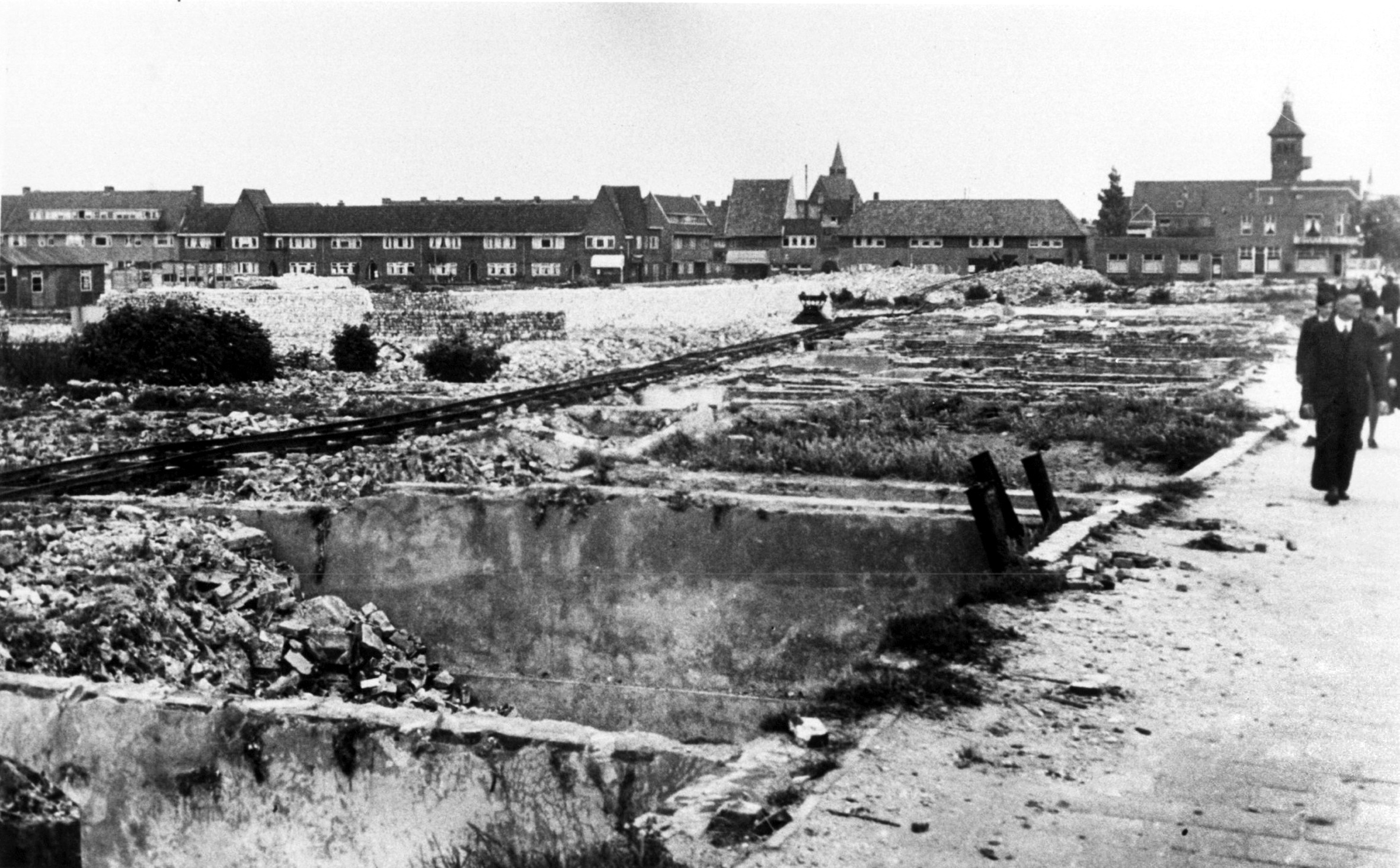 Verwoeste stad Diemen Tweede Wereldoorlog
